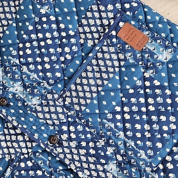 Scotch & Soda Printed QuiltedOvershirt in Blue for Men size small - Picture 8 of 11